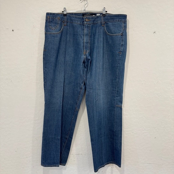 Rocawear Relaxed Fit Blue Jeans Mens 46 Denim Embroidered Pocket Hip Hop Y2K - Picture 1 of 11
